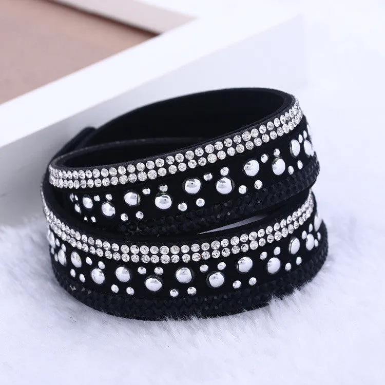 Fashion and personality leather bracelet multilayer bracelet women jewelry