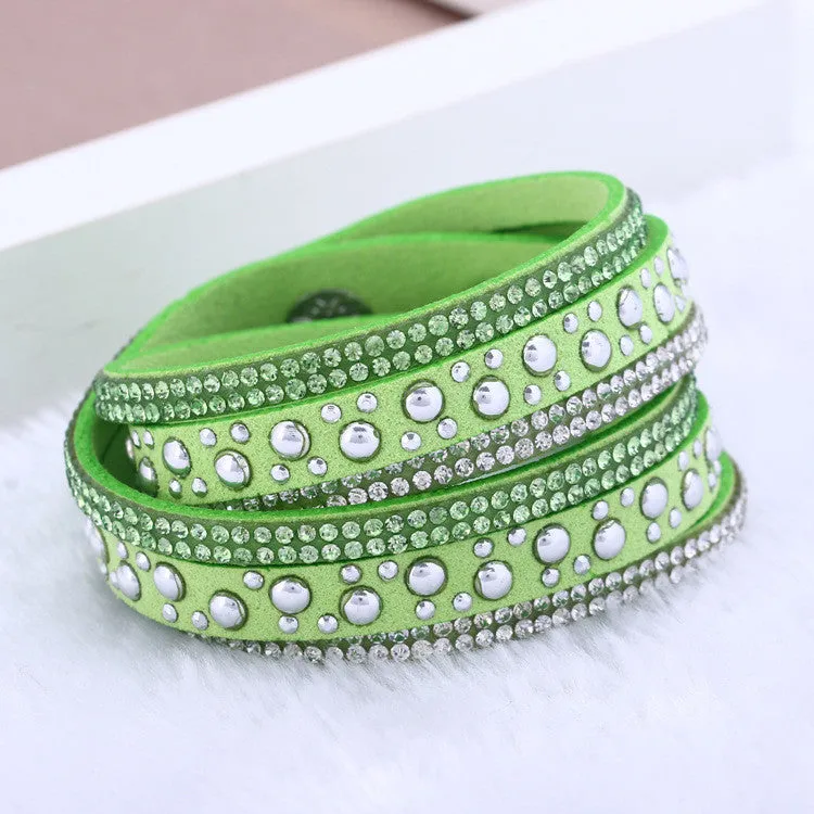 Fashion and personality leather bracelet multilayer bracelet women jewelry