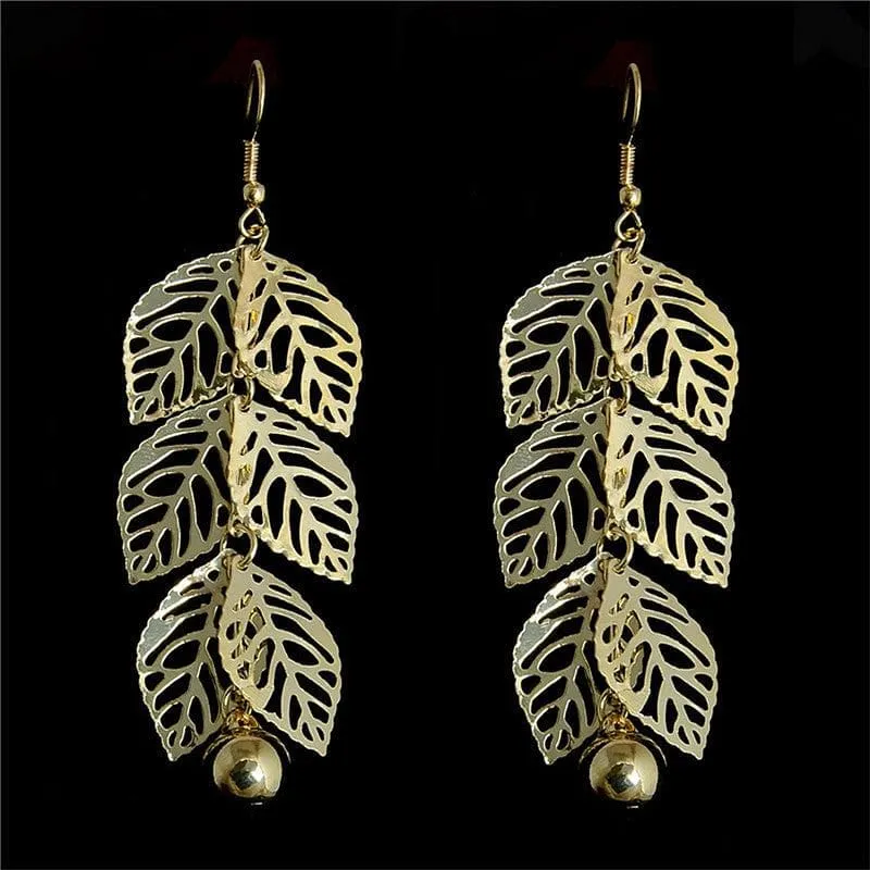 Feathered Leaf Earring