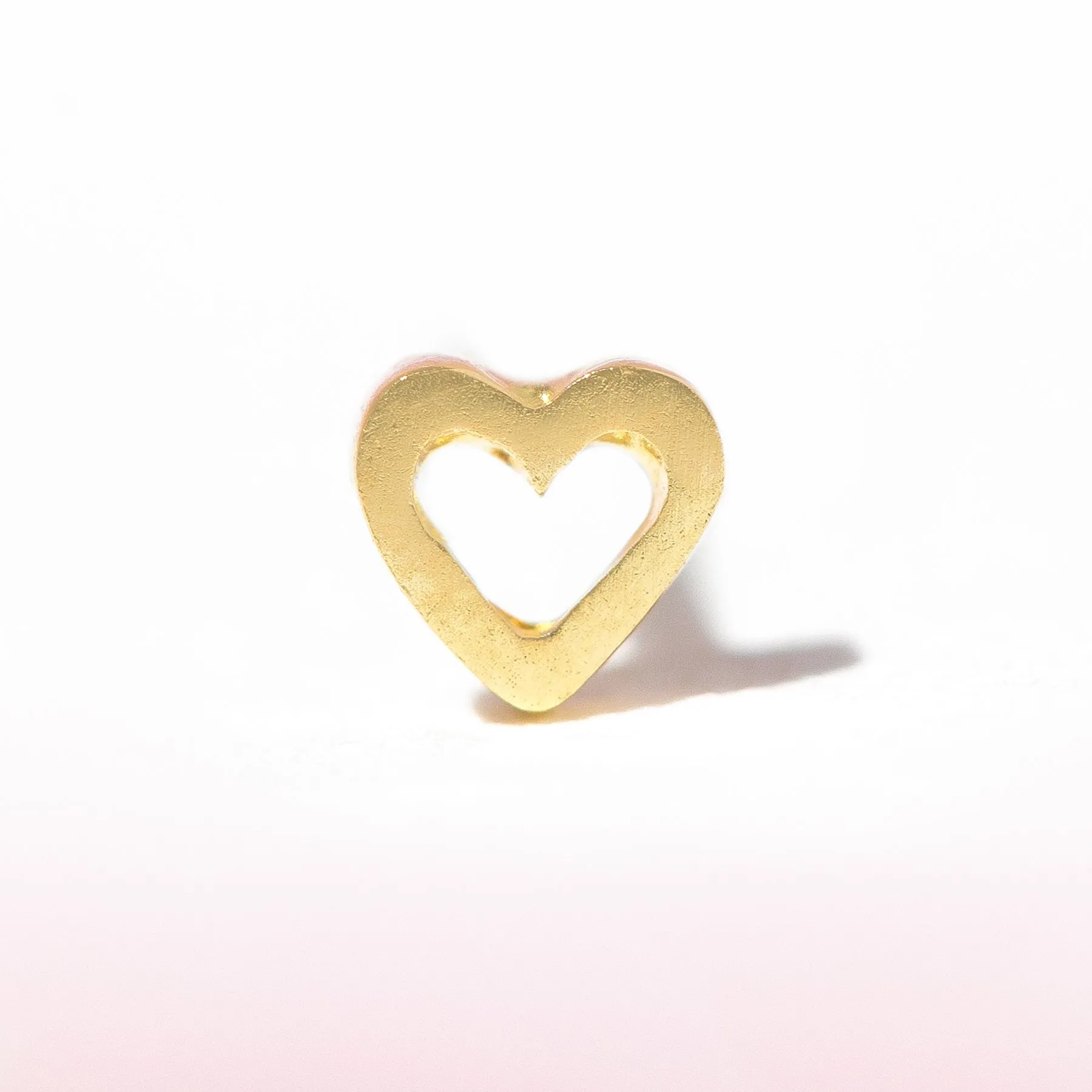 Fine Open Heart Stud