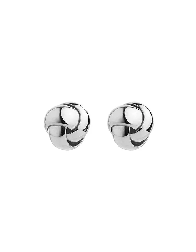 Floret Silver Knot Stud Earring