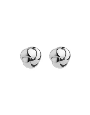 Floret Silver Knot Stud Earring