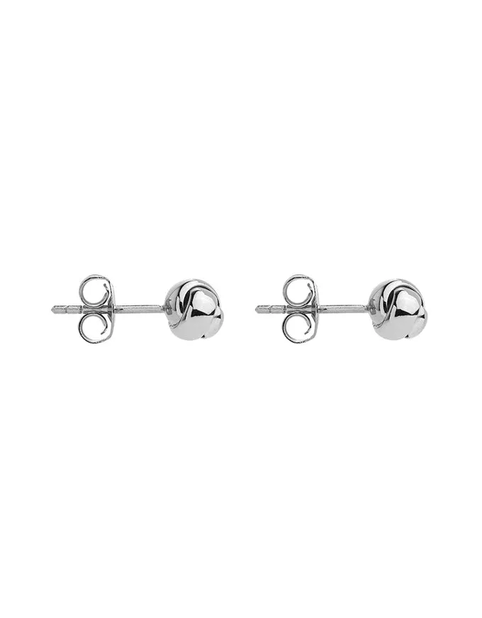 Floret Silver Knot Stud Earring