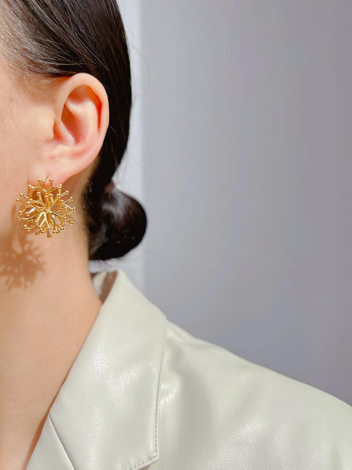 Gold Coral Earrings