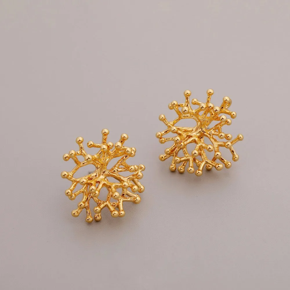 Gold Coral Earrings