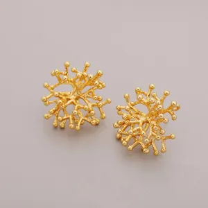 Gold Coral Earrings