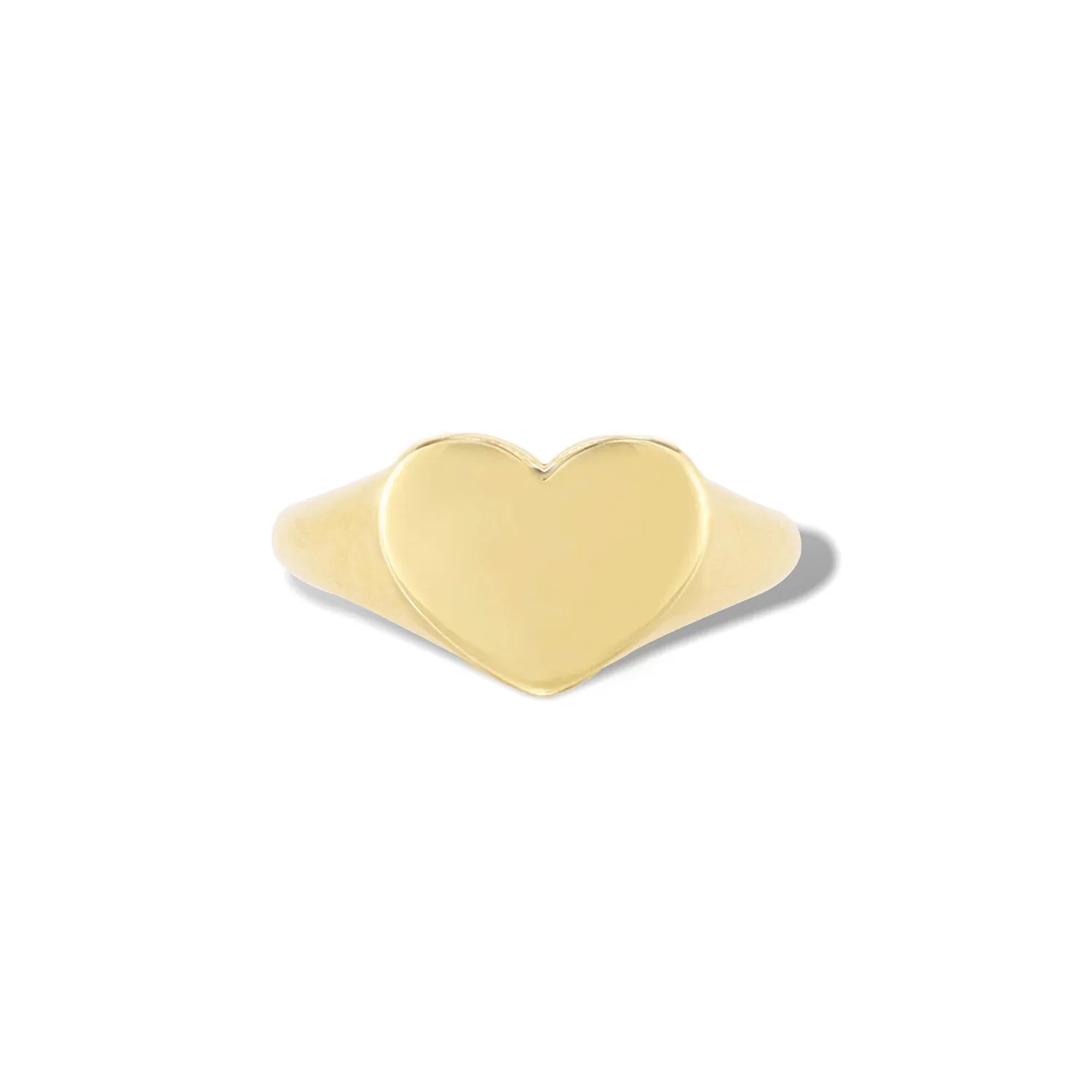 Gold Heart Signet Ring