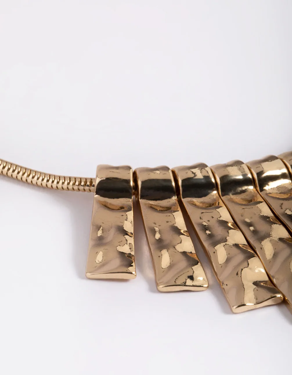 Gold Molten Pendant Necklace