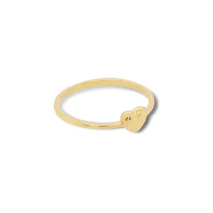 Gold Puffy Heart Ring