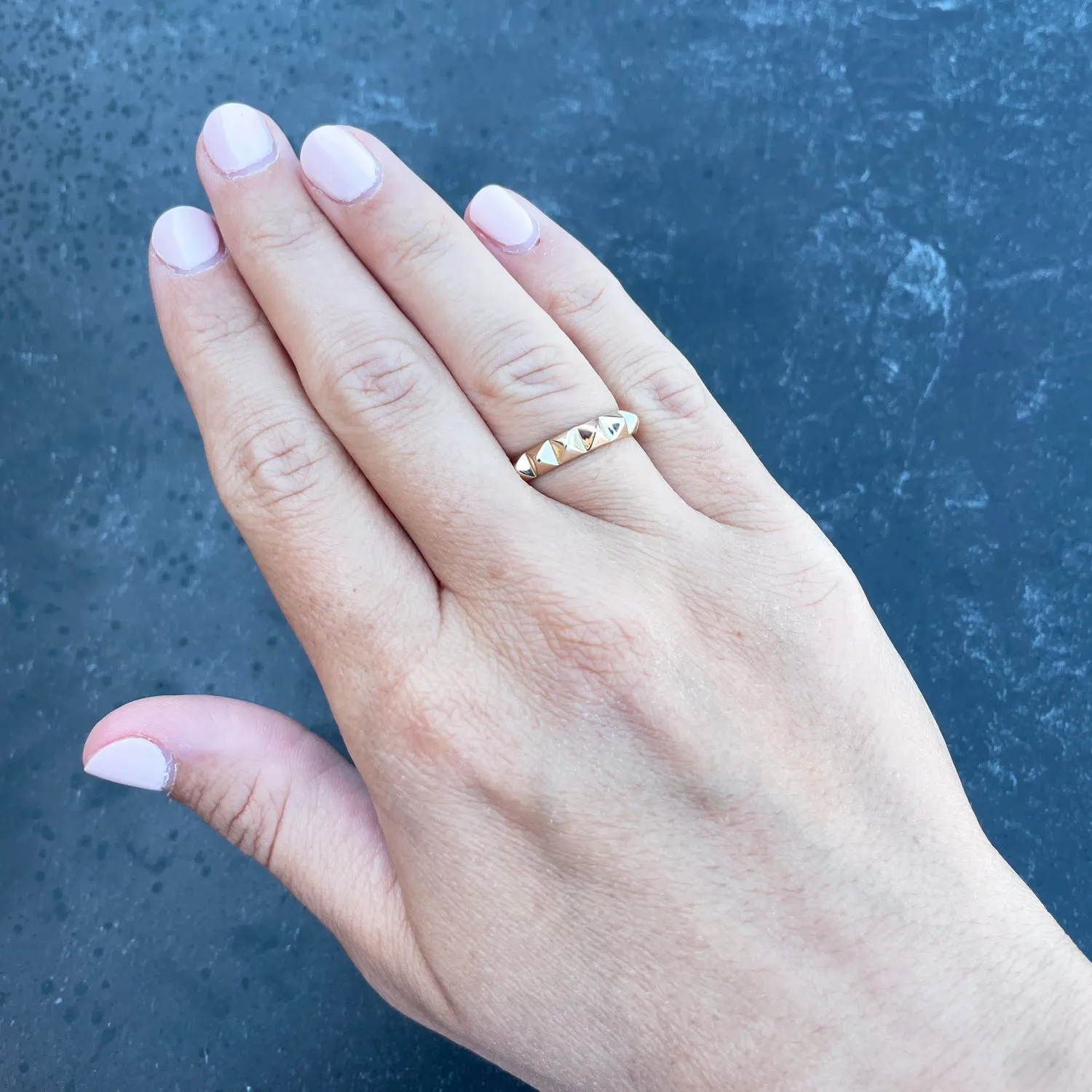 Gold Rockstud Ring