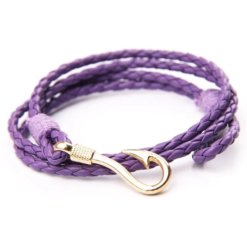 Handmade Bracelet  40cm PU Leather For Men Jewellery.