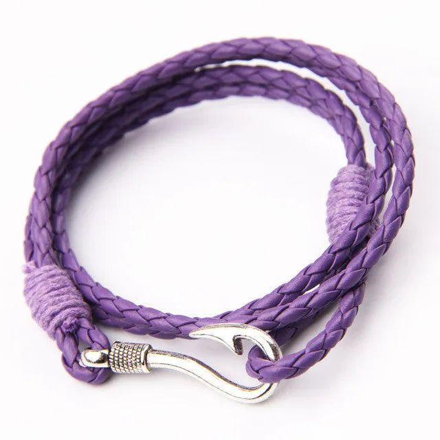 Handmade Bracelet  40cm PU Leather For Men Jewellery.