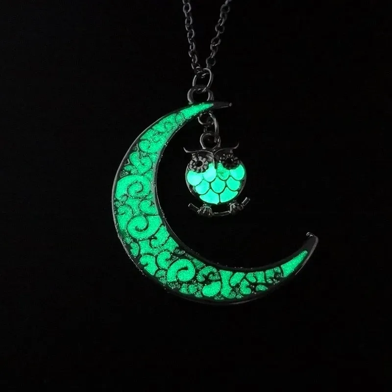 Hollow Luminous Stone Gem Charm Jewelry Pendant Necklace Gifts