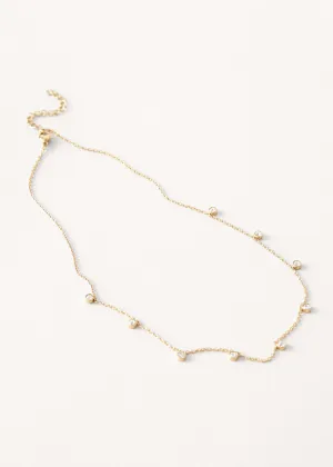 JANINE DROP CRYSTAL GEM NECKLACE