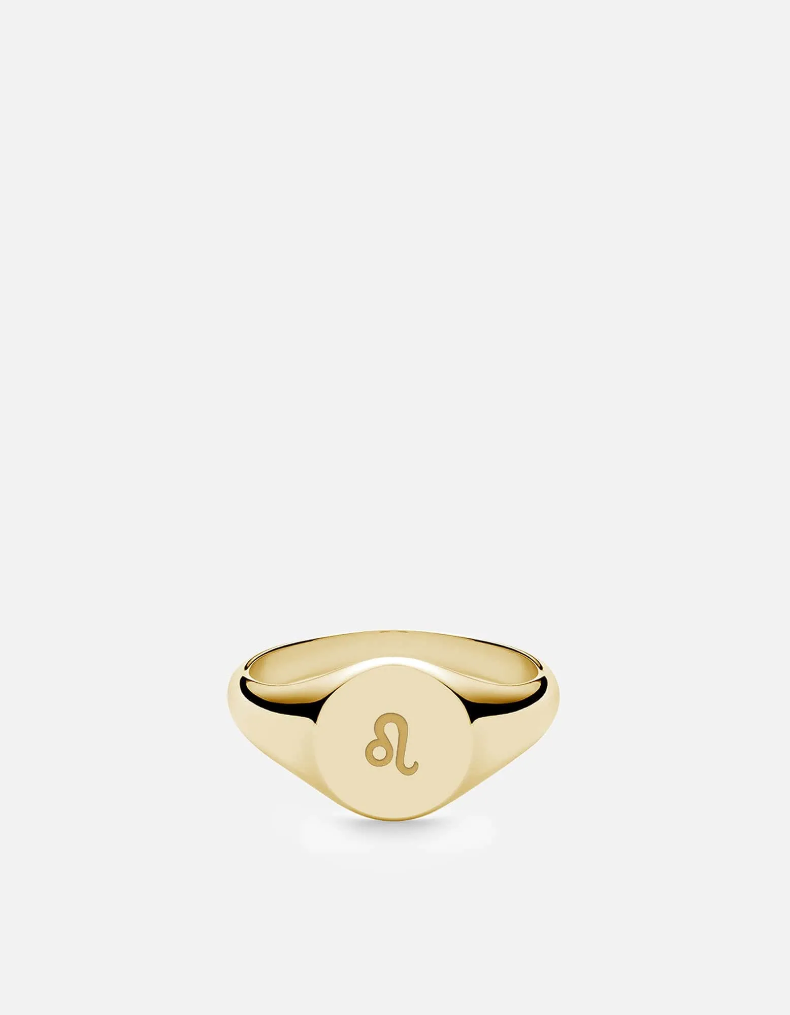 Leo Astro Signet Ring, 14k Gold