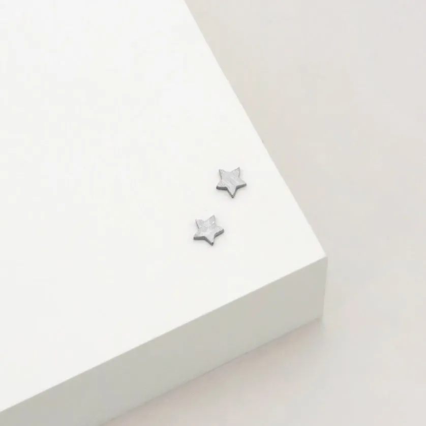 Linda Tahija Star Stud Earrings, Silver