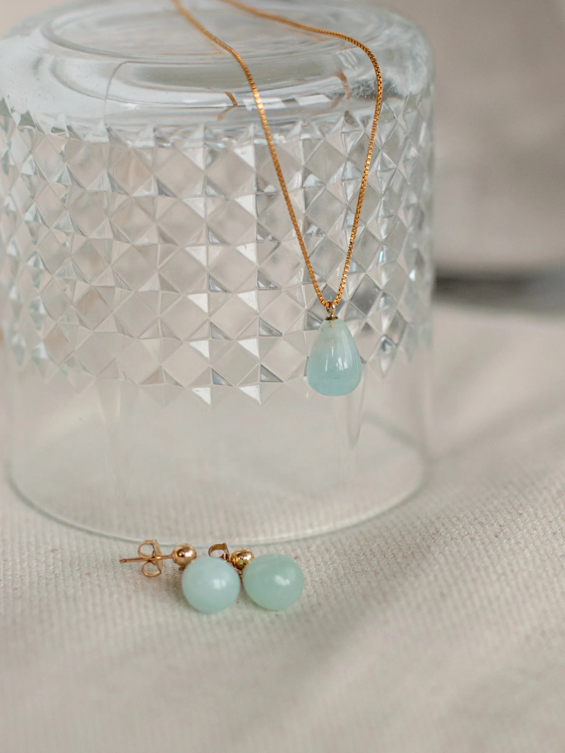 March Aquamarine Earrings