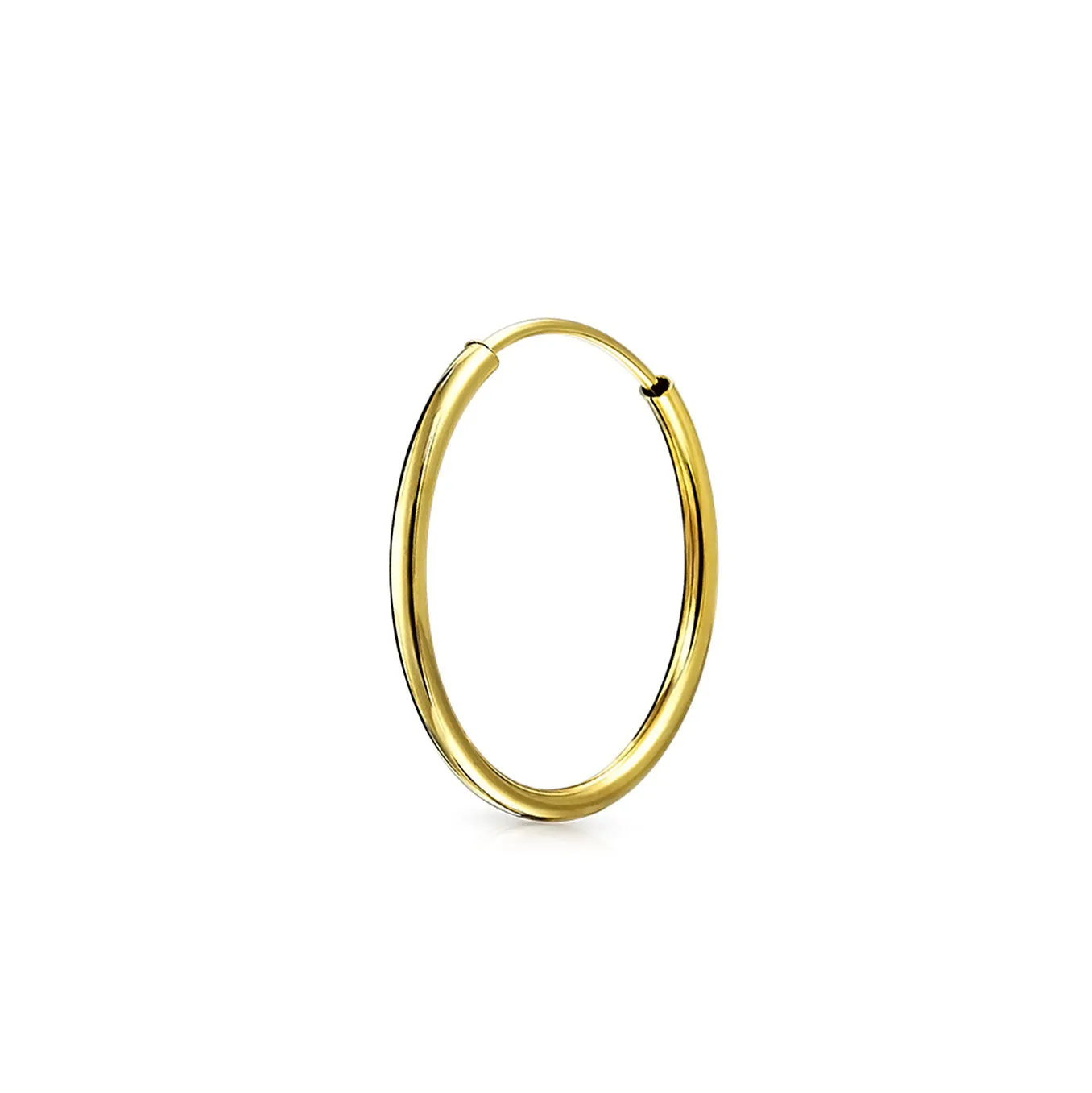 Minimalist 14K Gold Cartilage Ear Stud Hoop for Tragus Conch Daith Piercing