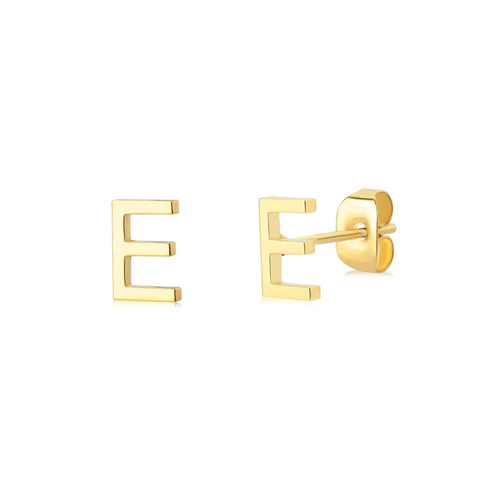 Minimalist Initial Letter Studs Earrings (Water Proof Jewellery)