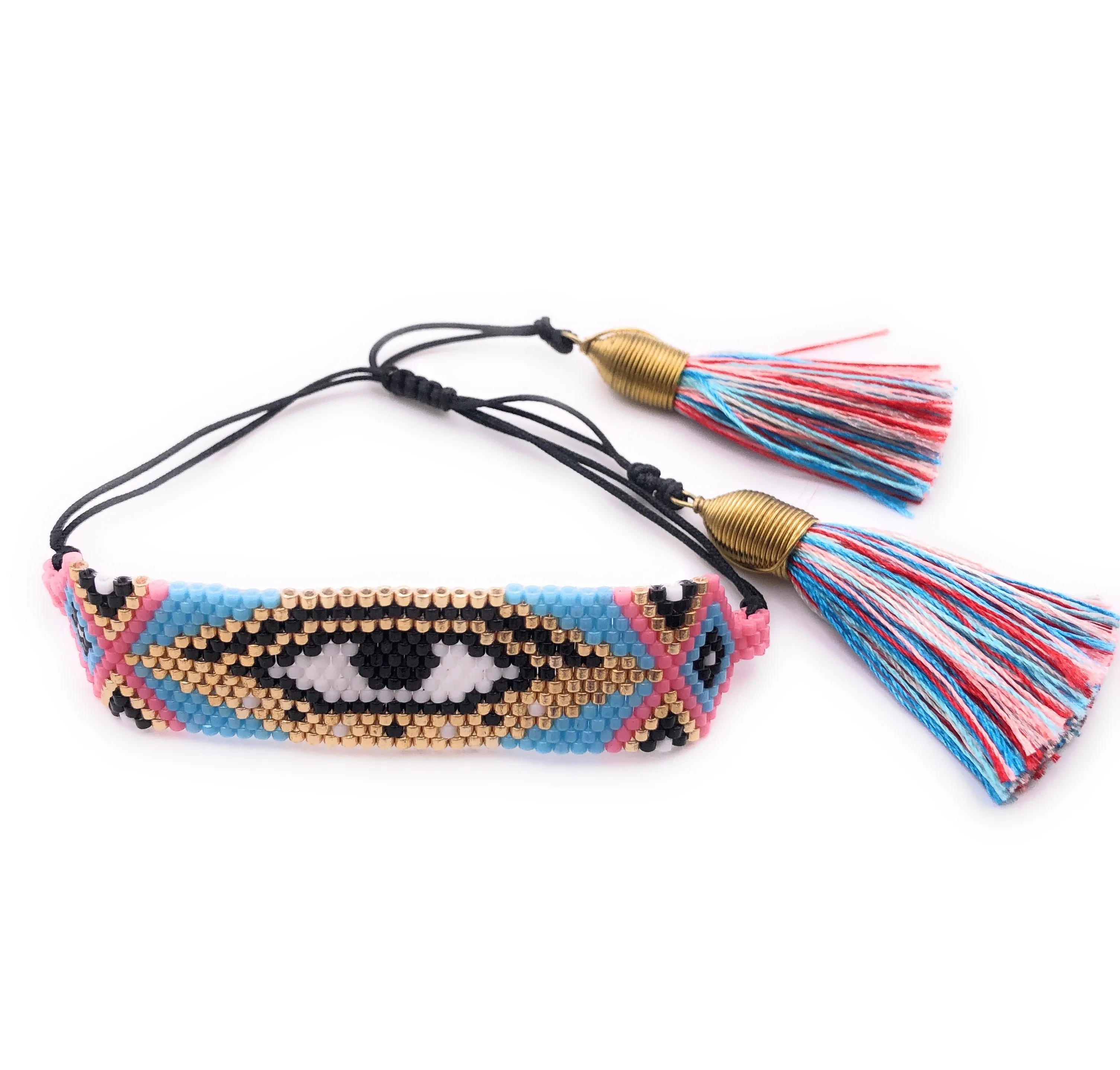 Miyuki Multicolor Evil Eye Boho Bracelet for Women