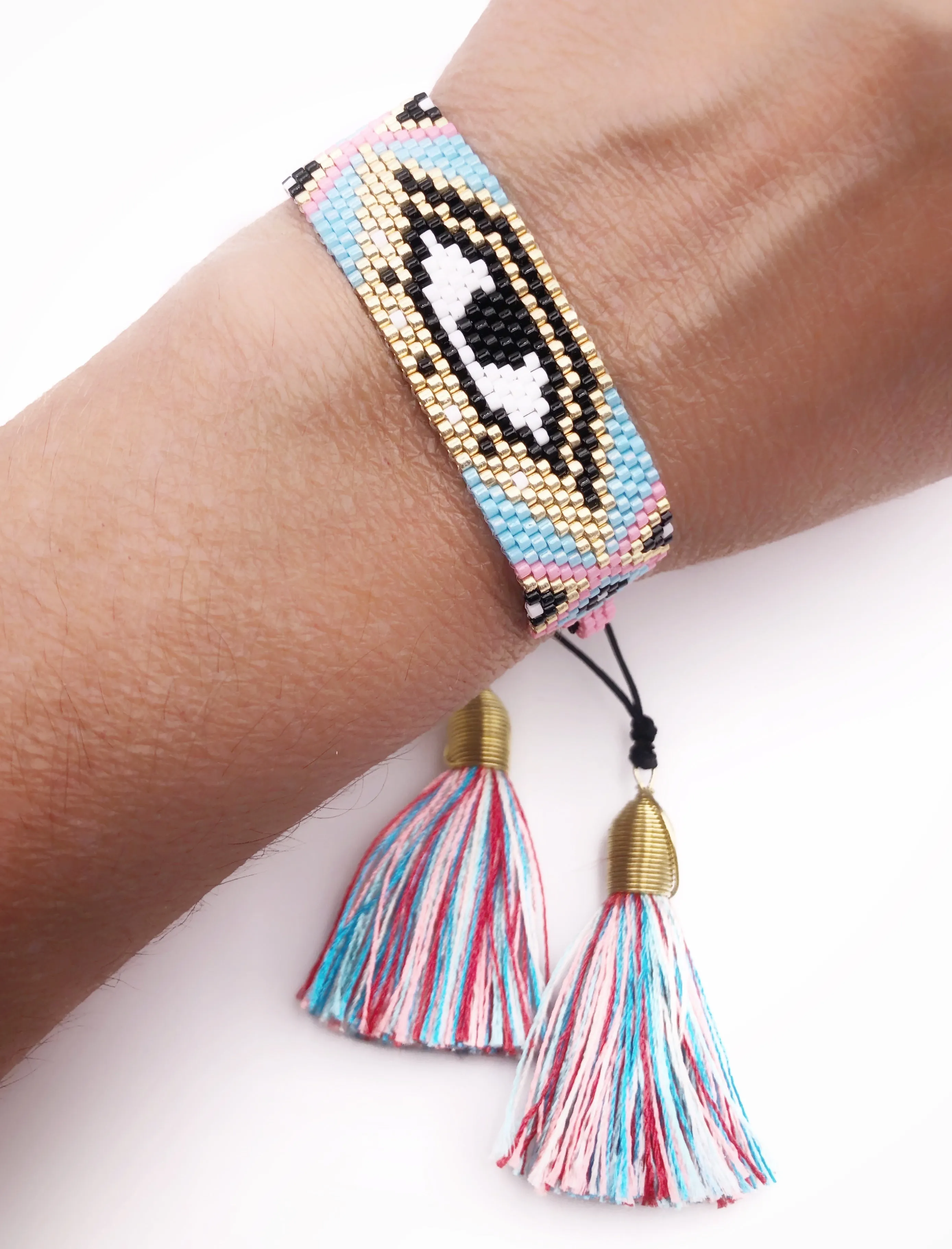 Miyuki Multicolor Evil Eye Boho Bracelet for Women