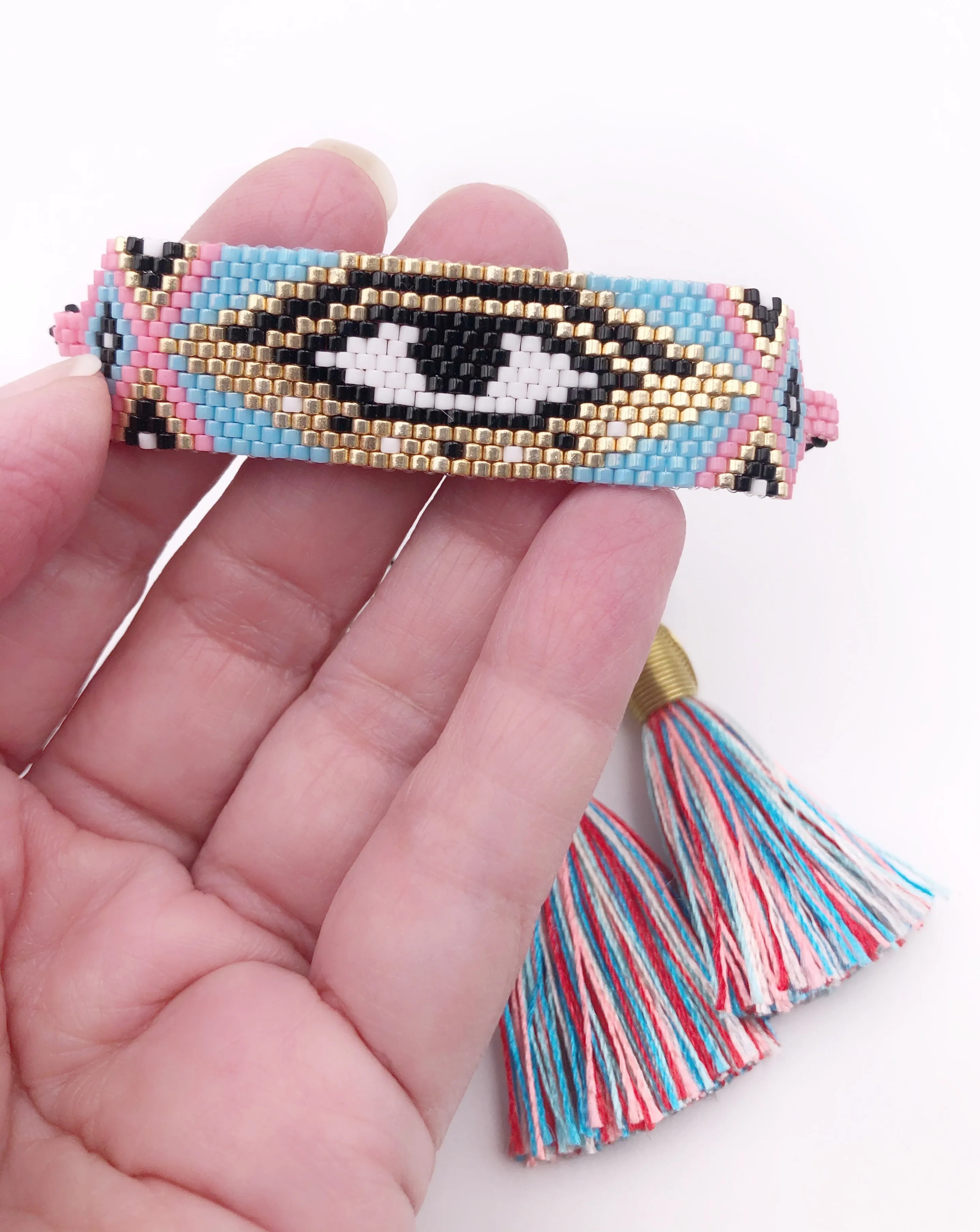 Miyuki Multicolor Evil Eye Boho Bracelet for Women