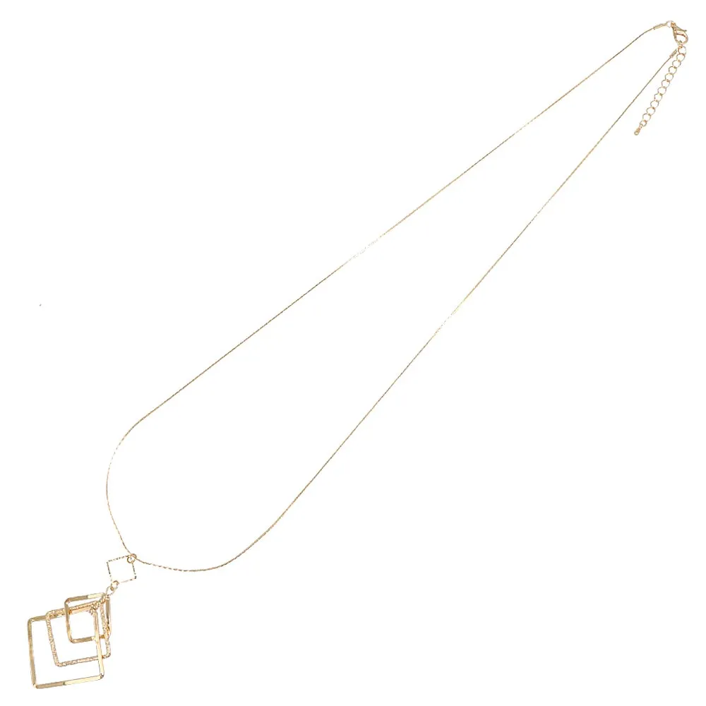 Multiple Rhombus Long Necklace