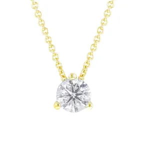 Naked Solitaire Diamond Necklace 1/4ct