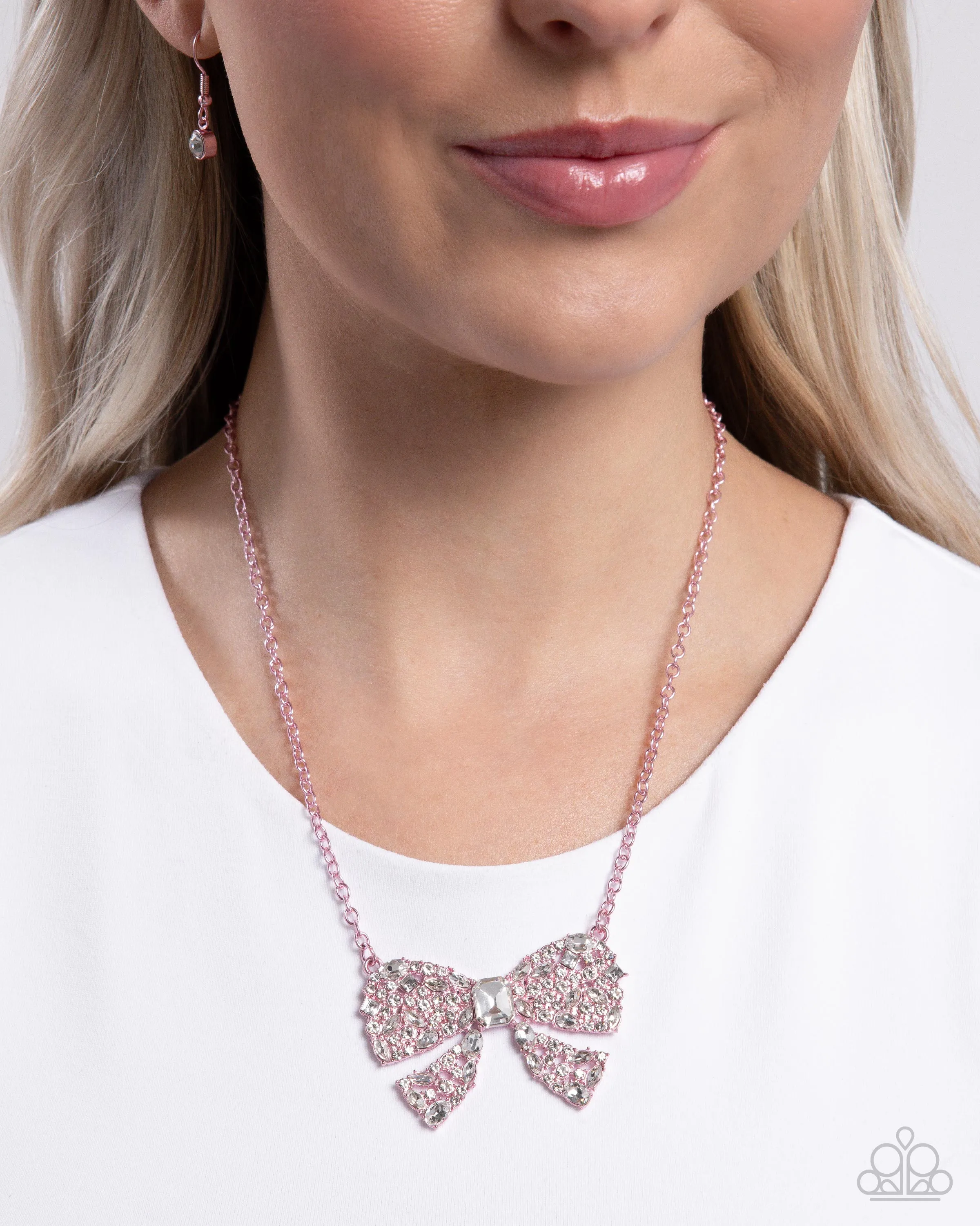 Necklaces Bewitching Bow - Pink