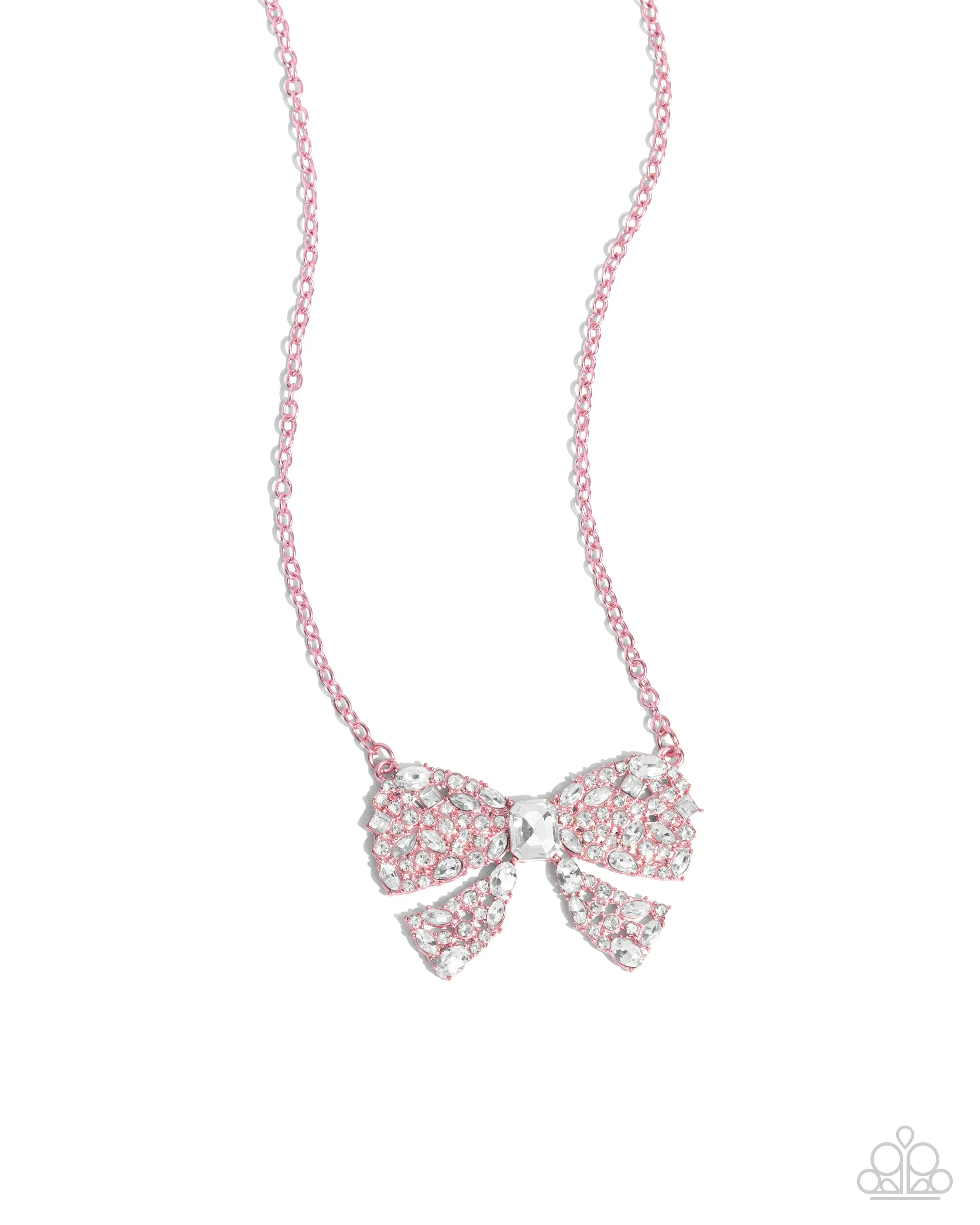 Necklaces Bewitching Bow - Pink