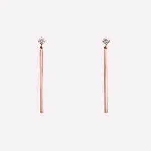 NIGHT OUT DANGLE EARRINGS IN ROSE GOLD