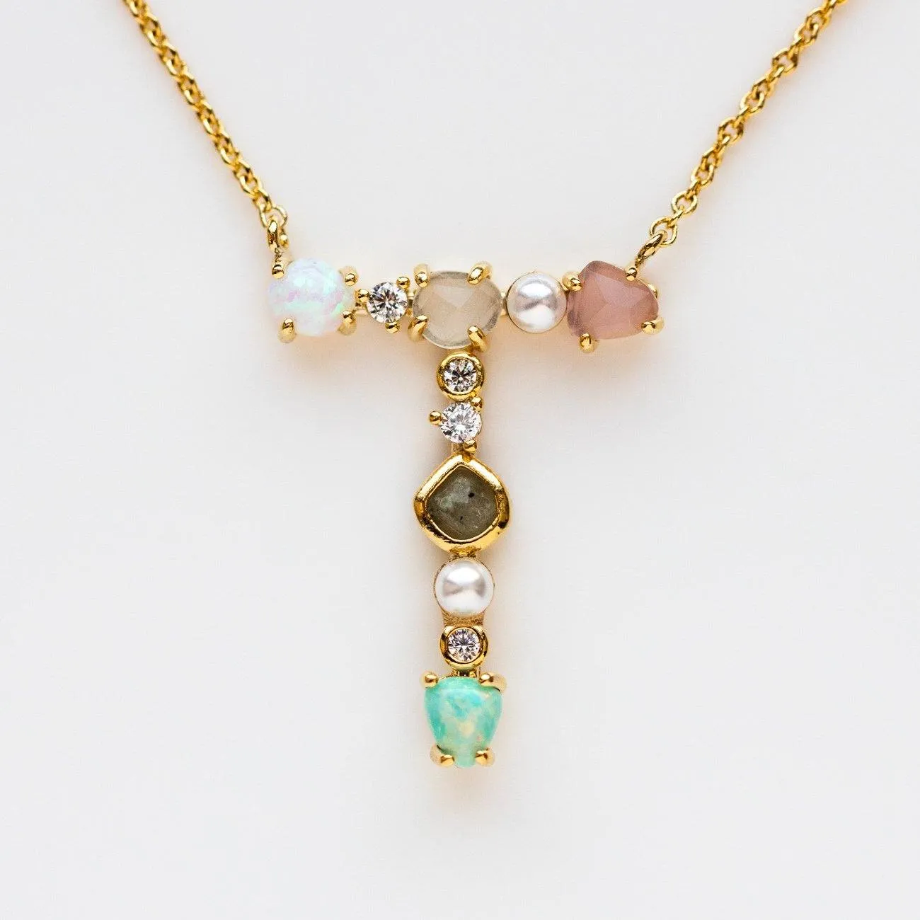 Opal Monogram Pendant