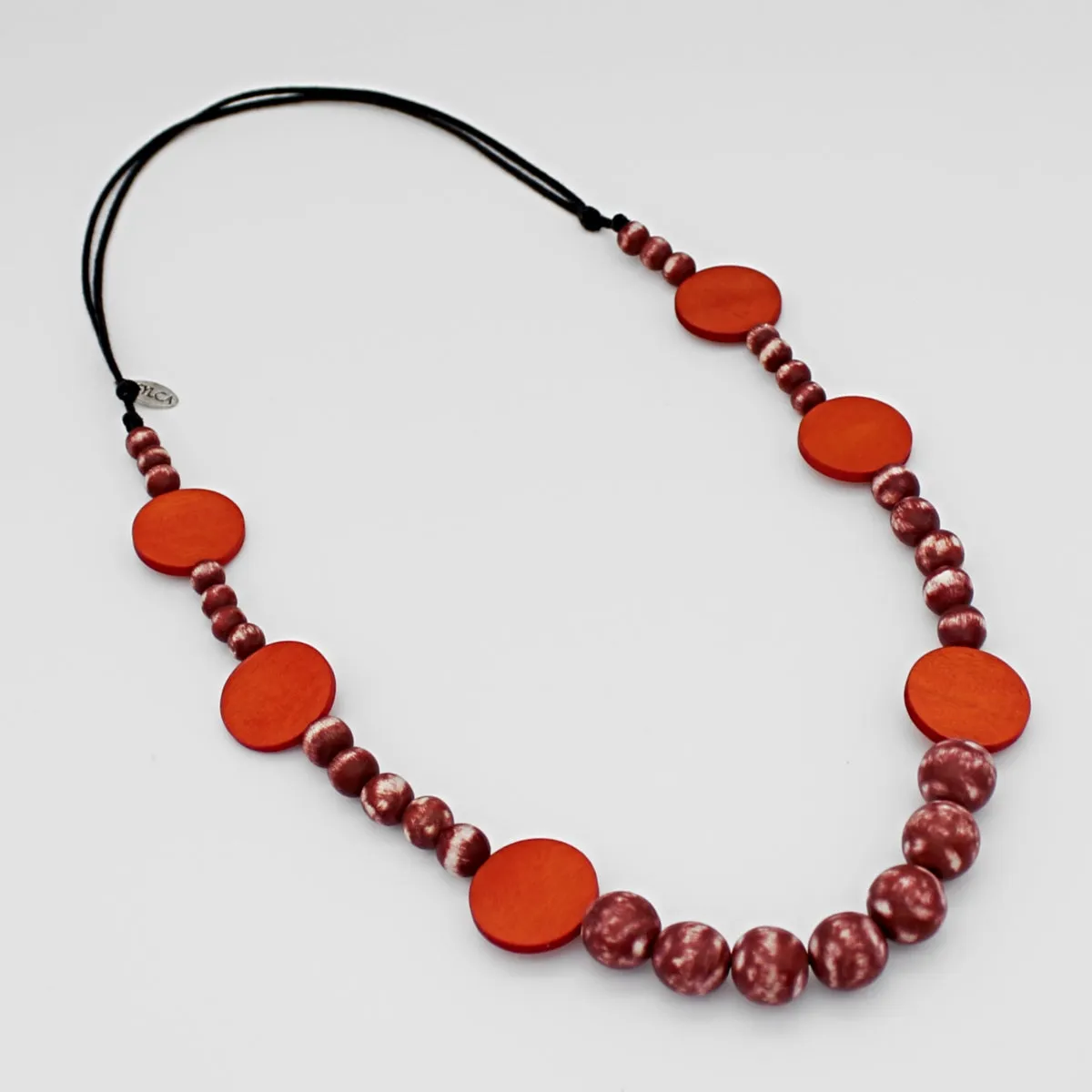 Orange Marbled Jayla Necklace