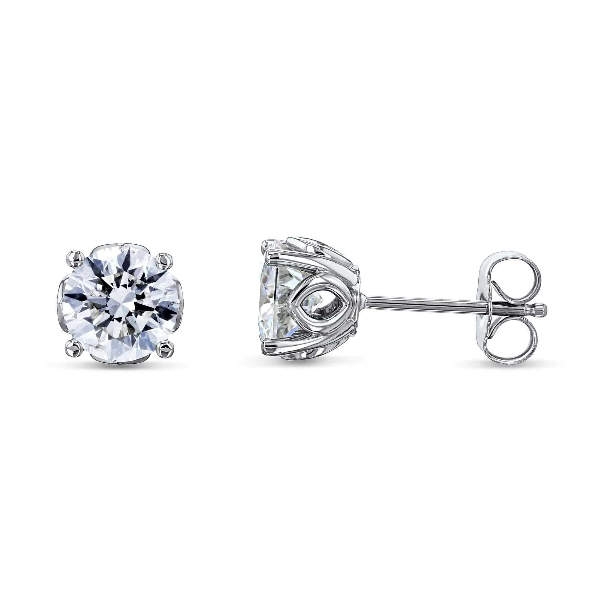 Orchid 2ctw Diamond Studs 14k White Gold