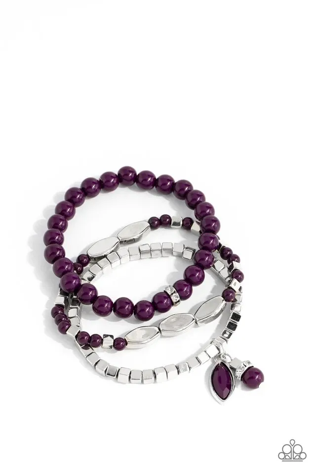 Paparazzi Bracelet ~ Redefined Romance - Purple