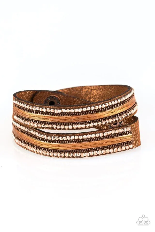 Paparazzi Bracelet ~ Rocker Rivalry - Copper