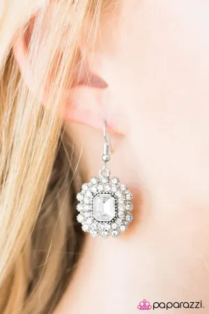 Paparazzi Earring ~ Catch Of The Century - White