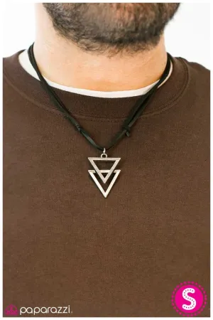 Paparazzi Necklace ~ Arrow Dynamics - Black