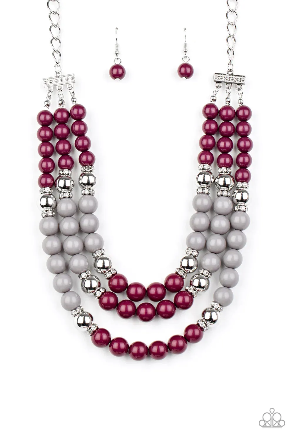 Paparazzi Necklace ~ BEAD Your Own Drum - Purple