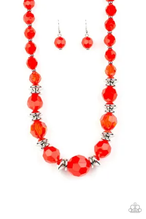 Paparazzi Necklace ~ Dine and Dash - Red