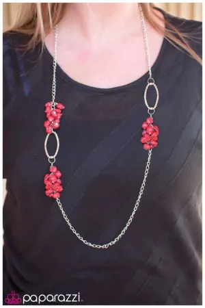 Paparazzi Necklace ~ Embers Of Elegance - Red