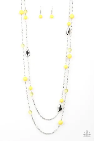 Paparazzi Necklace ~ Hitting A GLOW Point - Yellow