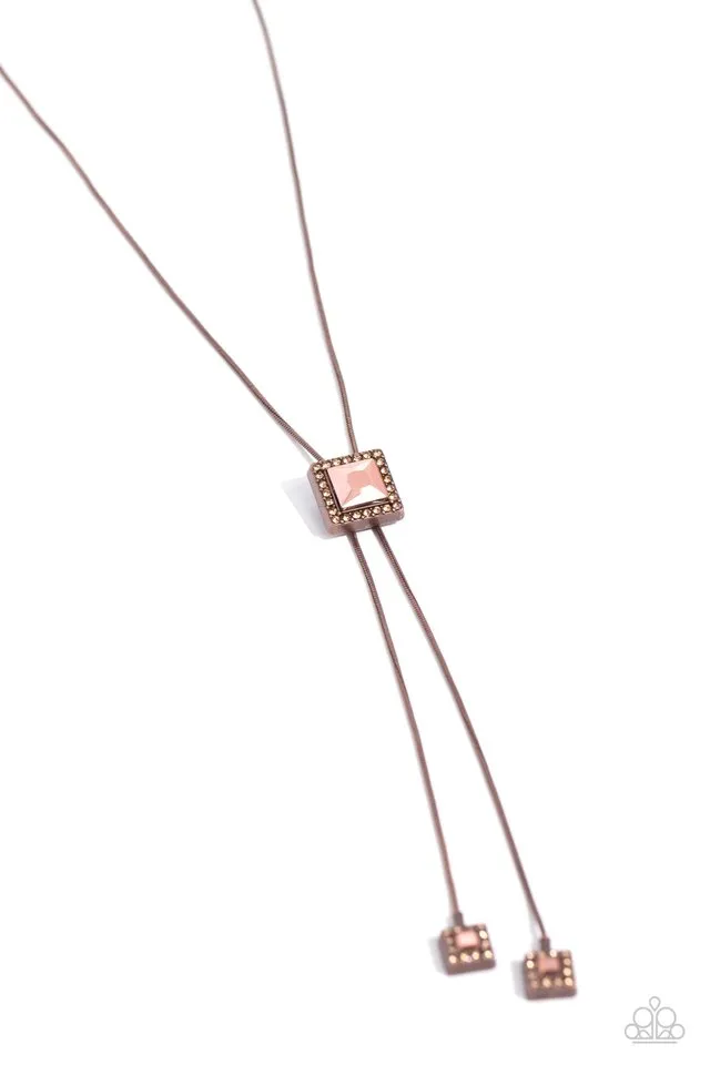 Paparazzi Necklace ~ I Solemnly SQUARE - Copper