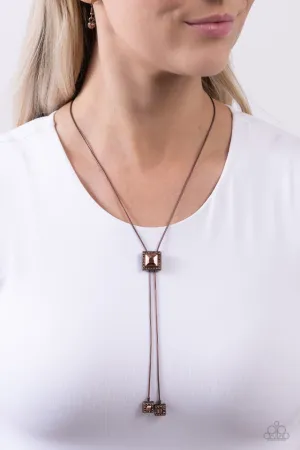 Paparazzi Necklace ~ I Solemnly SQUARE - Copper