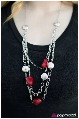 Paparazzi Necklace ~ Interstellar - Red