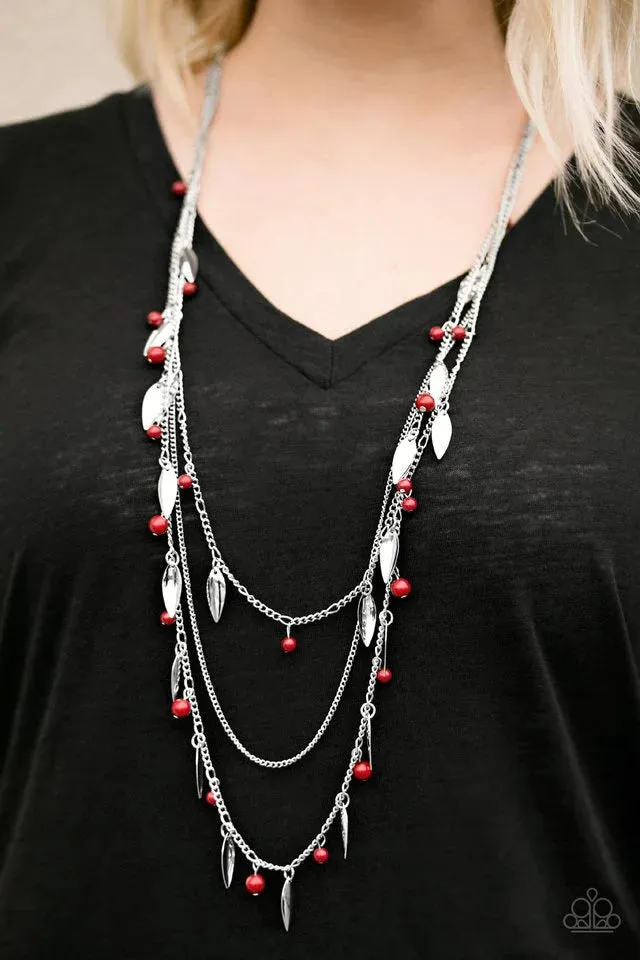 Paparazzi Necklace ~ Keep It Sassy - Red