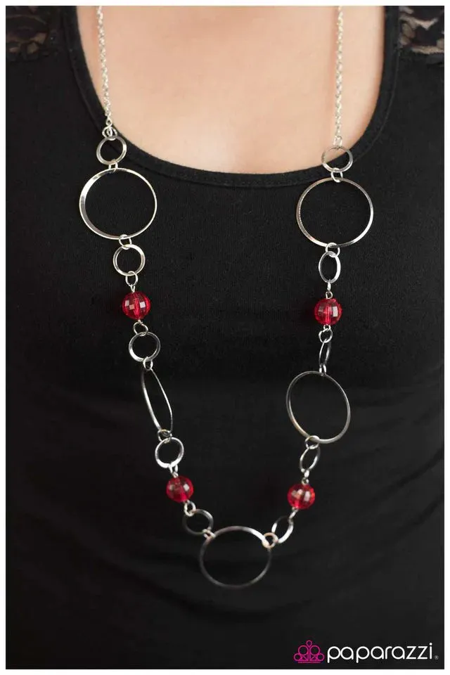 Paparazzi Necklace ~ Lets Start At the Very Beginning - Red