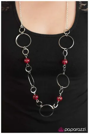 Paparazzi Necklace ~ Lets Start At the Very Beginning - Red