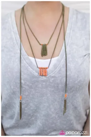 Paparazzi Necklace ~ Perfect Balance - Orange