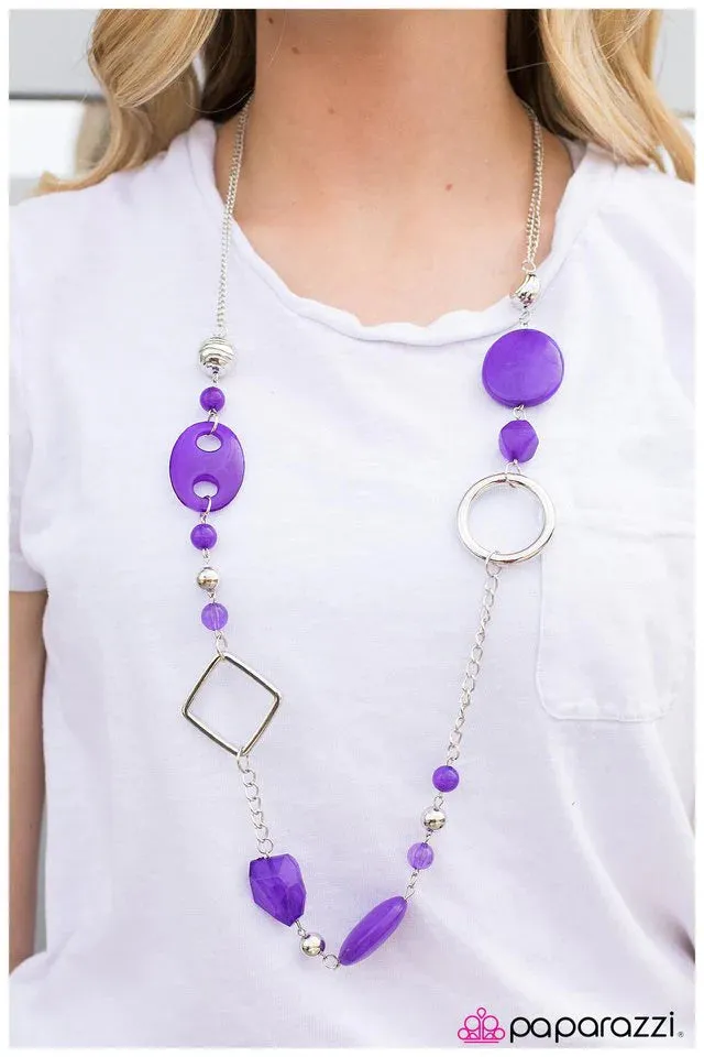 Paparazzi Necklace ~ Shadow Dancer - Purple